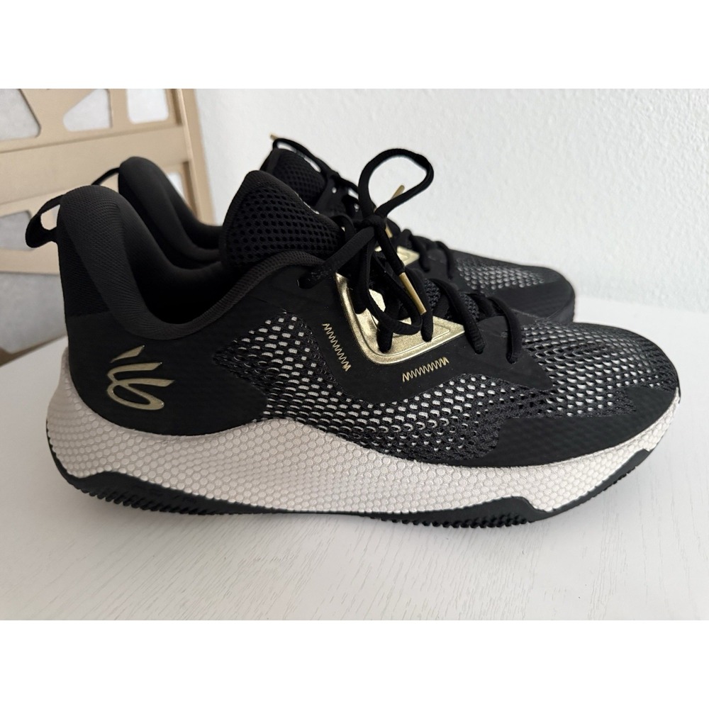 UNDER ARMOUR New Men's Black Gold Curry HOVR Splash 3 Sneakers 3026899-002 Sz 12 - Picture 3 of 9